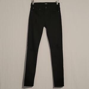 Hudson Nico midrise super black skinny jeans size 25 punk emo goth Y2K late 90s